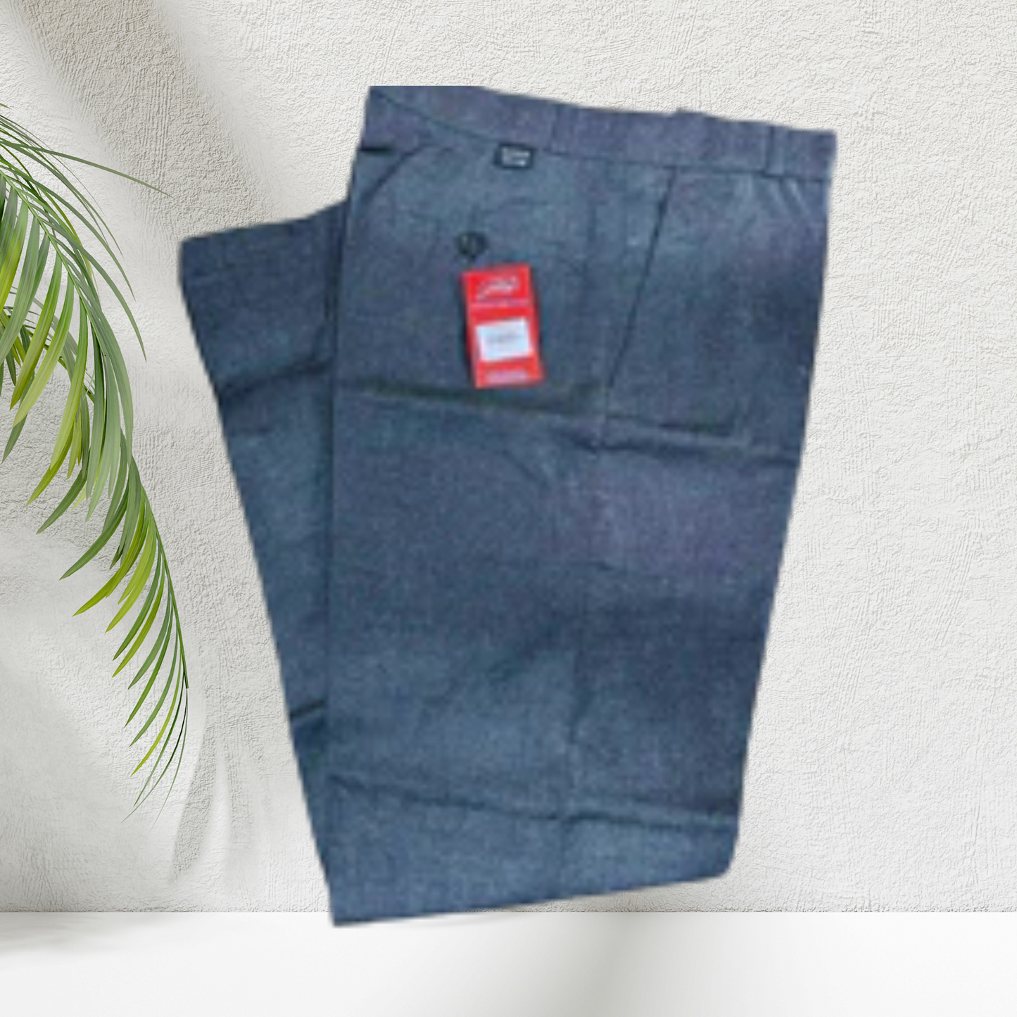 Charcoal Grey Flat Waist Pant