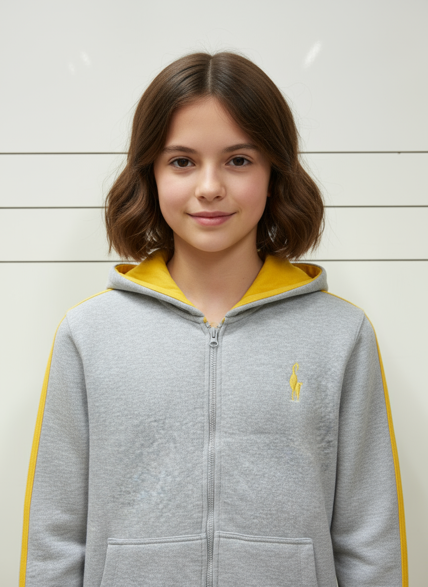 TCS Sports Hoody with Yellow Stripes