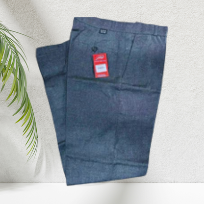 Charcoal Grey Flat Waist Pant