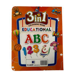 3 IN 1 EDUCATIONAL AND COLOURING BOOK