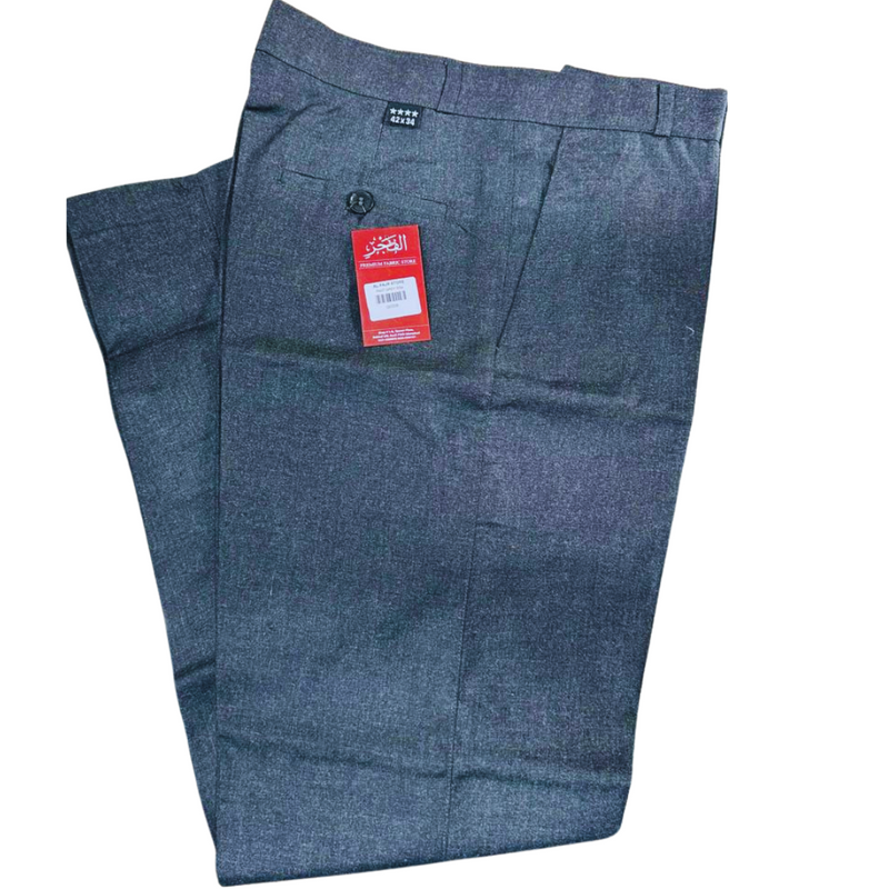 Charcoal Grey Flat Waist Pant - Durable and Comfortable School Uniforms