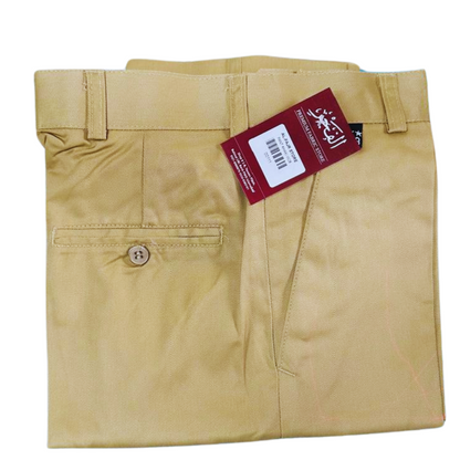 Khaki Flat Waist Pant