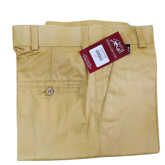 Khaki Flat Waist Pant