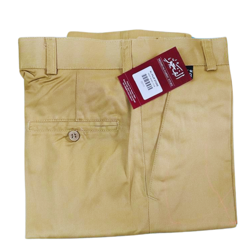 Khaki Flat Waist Pant - Classic Style and Comfort for School