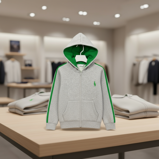 TCS C Sports Hoody with Green stripes