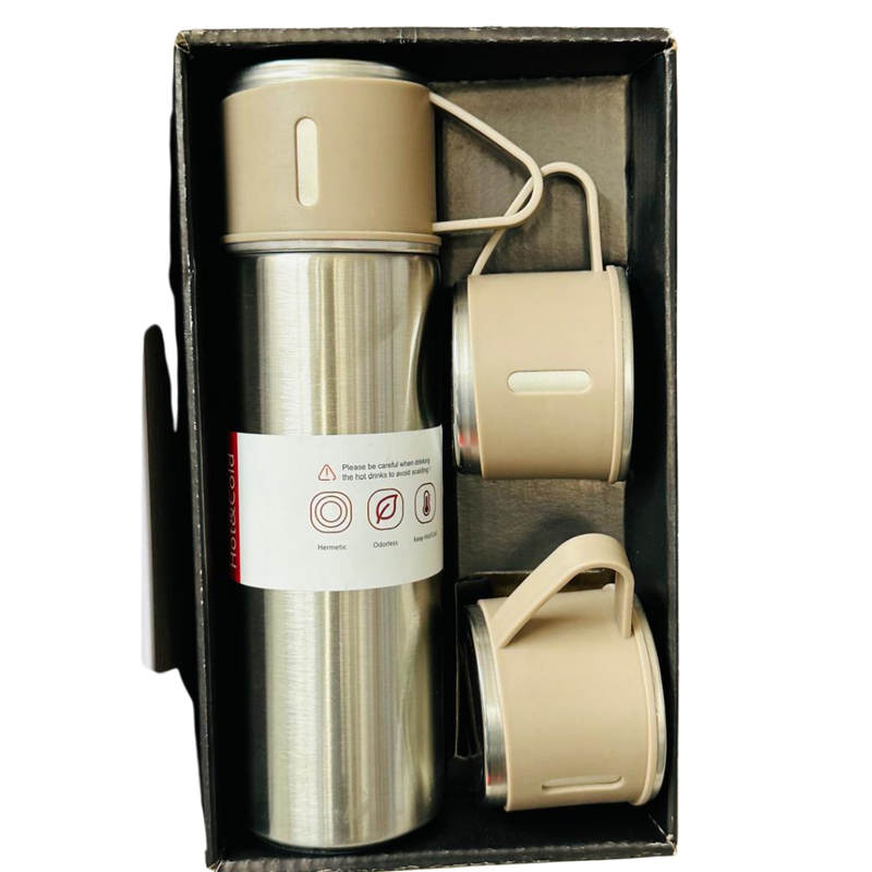 Hot & Cool Flask with Cups - Your Perfect Companion for Every Drink