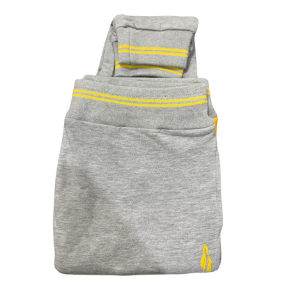 The City School Grey Sports Trouser with Yellow Strips
