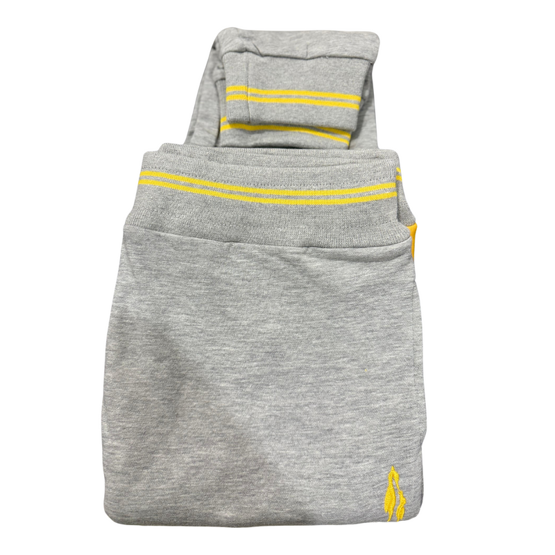 THE CITY SCHOOL GREY SPORTS TROUSER WITH YEELOW STRIPS