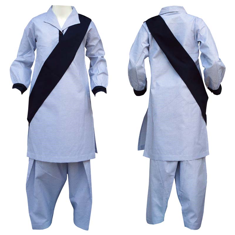 LGS Mainstream Girls’ Shalwar Kameez – Blue Check