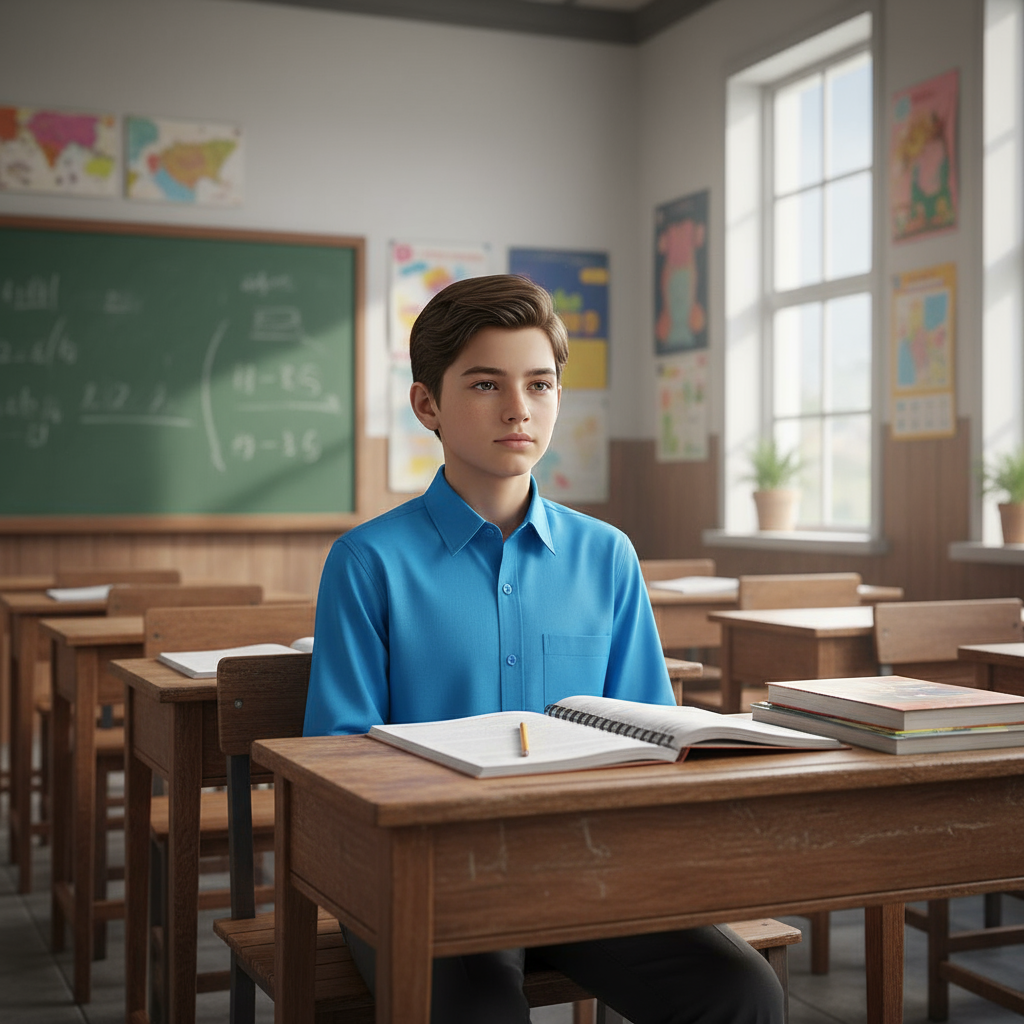 A sky blue, long-sleeved, button-down shirt with a collar and a chest pocket, displayed against a white background.