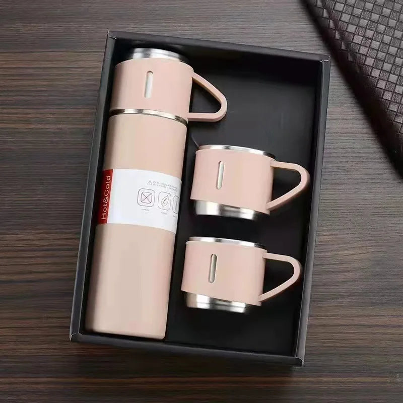 Hot & Cool Flask with Cups - Your Perfect Companion for Every Drink