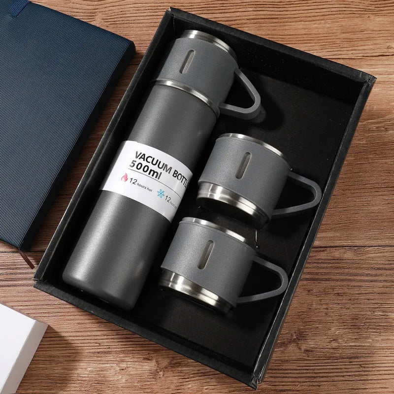 Hot & Cool Flask with Cups - Your Perfect Companion for Every Drink