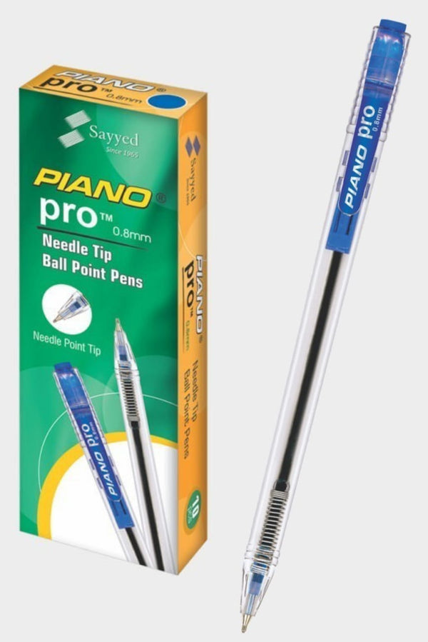 Piano Pro Needle Tip Ball Point Pens - Box of 10 – Alfajr Store
