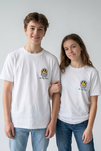 Unisex Shirt White Crew neck -A Level